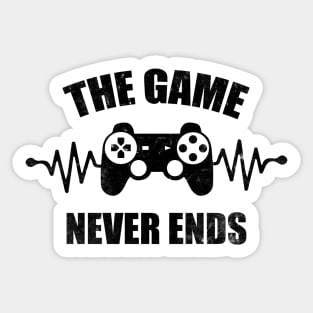 game never ends heartbeat controller gamer quote gaming Sticker